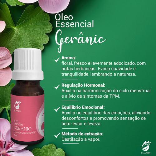 Kit 2 Óleo Gerânio E Ylang Ylang 100% Puro Oliapon