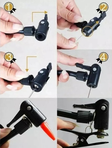 Imagen 4 de 6 de Bombin Inflador Manual Para Bicicleta 30 Cm