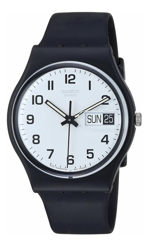 Swatch Gb743 Reloj De Plastico Negro Una Vez Mas