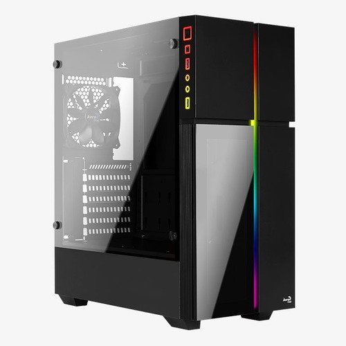 Imagen 3 de 10 de Gabinete Gamer Aerocool Playa Black