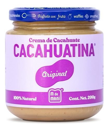 Cacahuatina Original M De Maní. Caja Con 12 Pzs Frasco 200 G