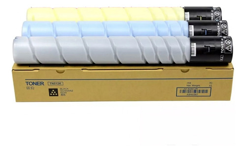 Kit 3 Toners Compatível Com Konica Tn512 C454 C554 C258 C308 Tinta Colorido