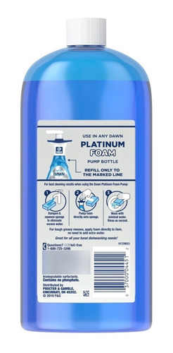Lavatrastes Liquido Dawn 5x More Refill 915 Ml