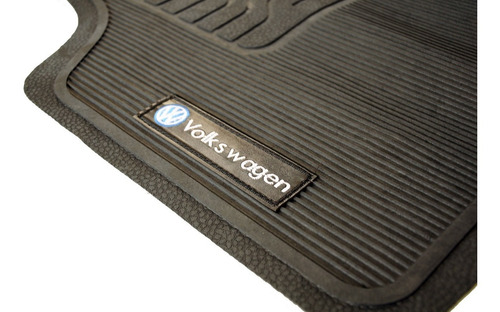 Jogo Tapete Borracha Logo Bordado Da Volks Gol G4 G5 G6