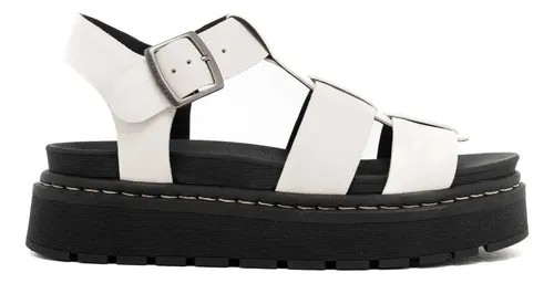 Sand lia Feminina Cravo E Canela Flatform Branca Off 1042cc