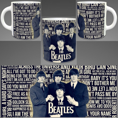 Pocillo Mug Vaso Taza Con Diseño The Beatles Producto Nuevo