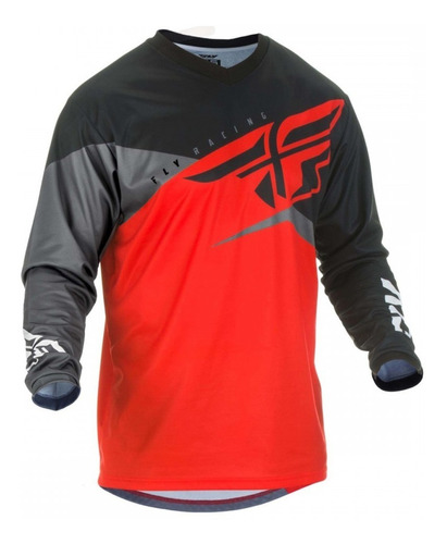 Camisa Fly F16 - Vermelho Com Cinza