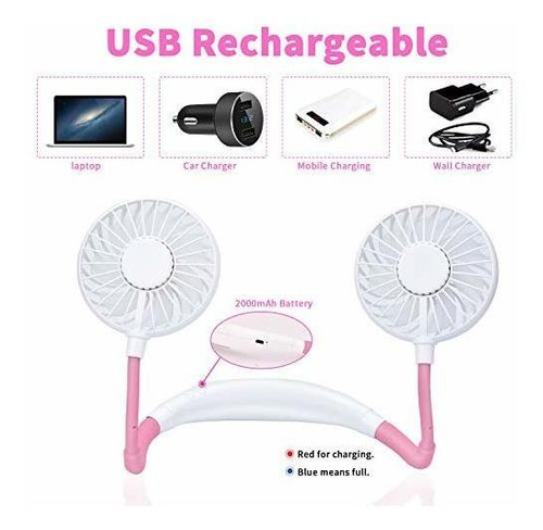 Ventilador Cuello Colgante Banda Para Deportivo 3 7 2000