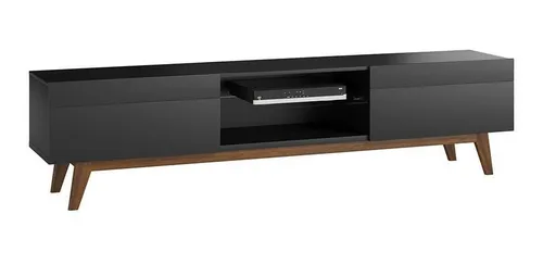 Rack Mueble De Tv En Madera Lacado Mate Ref Rack41