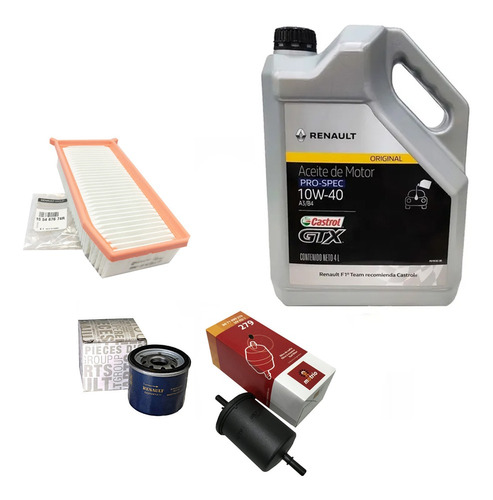 Kit Filtros 4l Aceite 10w40 Renault Kangoo 2 H4m 1.6 16v