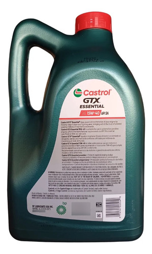 Aceite Castrol Essential 15w40 Garrafa 5l
