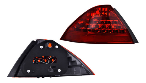 Calavera Izq Roja C/leds Honda Accord 06-07 Depo