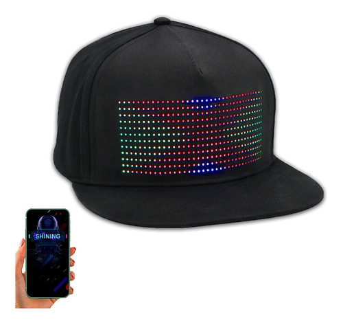 Gorra Con Pantalla Led De Aplicación Móvil Bluetooth