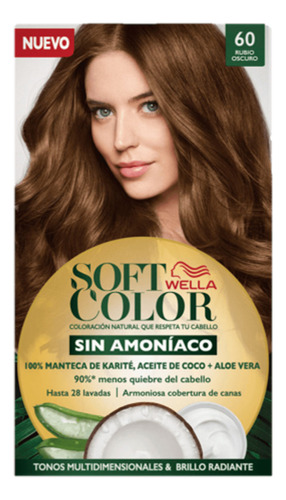 Kit Tintura Wella Professionals  Soft Color Tinte De Cabello Tono 60 Rubio Oscuro Para Cabello