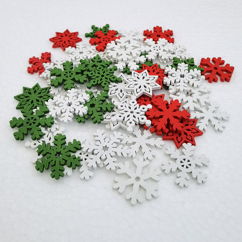 50 X Adornos Colgantes Navideños De Madera Decoraciones