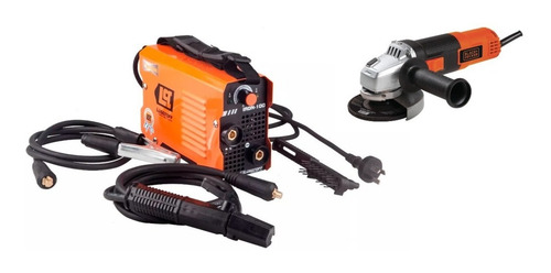 Soldadora Inverter Lusqtoff Iron + Amoladora Black + Decker