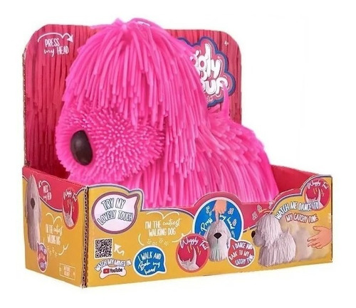 Imagen 3 de 8 de Peludito Perro Rosa Movimiento Y Sonido - Shine E.full
