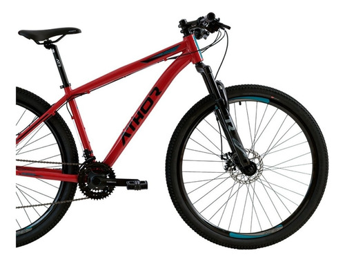 Bicicleta Aro 29 Athor Android Shimano Q17 Alumínio Vermelho Tamanho Do Quadro 17