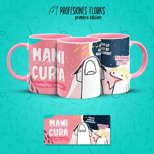 Taza De Cerámica Profesión Manicura Caja De Regalo