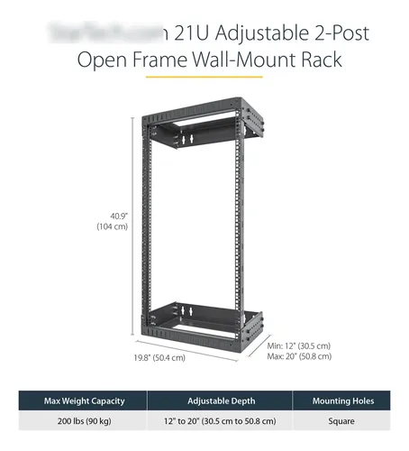 Rack De Montaje En Pared 21u Startech 19 Ajustable