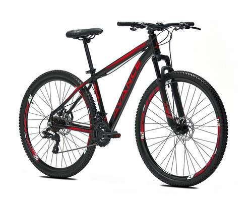 Bicicleta Aro 29 Aluminio Avance Force 24v Freio A Disco Tamanho Do Quadro 17   Cor Vermelho