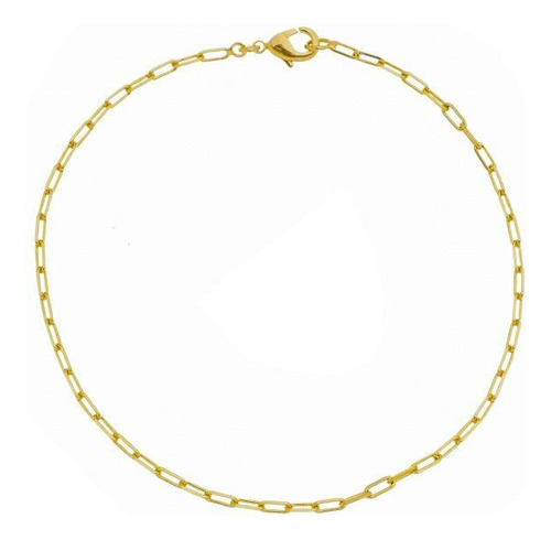 Pulseira Francês Folheada A Ouro 18k Amarelo 21 Cm