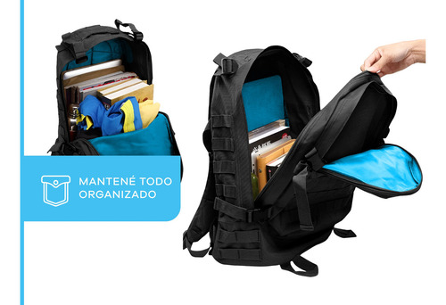 Mochila T-go Táctica Em170 30l Color Militar Color Negro Liso