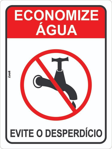 Kit C\ 6 Cartão Atenção Economize Agua Evite Desperdício Ps