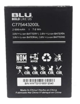 Batería Pila Blu C5 2019 C110l C110v C775443200l Tienda Rosa