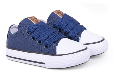 Zapatillas Stars Cordon Azul Ecocuero Talles Del 17 Al 26