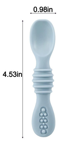 Juego De 7 Cucharas De Silicona For Bebé, Sin Bpa, De Grado