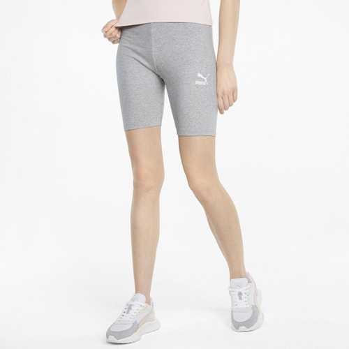 Imagen 3 de 6 de Calza Corta Puma Classics Short Tights 7 Gris Mujer