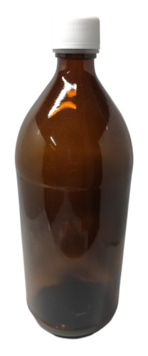 Botella Industrial Ambar 1 Litro Con Tapa Seguridad (50 Pzs)