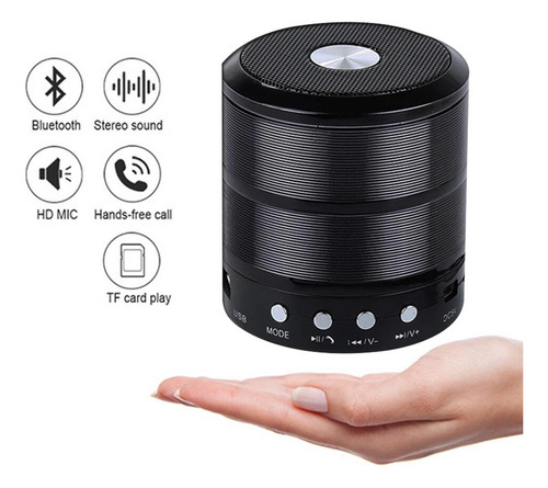 Mini Speaker Caixa De Som Bluetooth Portátil Ws-887 Musica