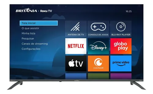 Smart Tv 50 Britânia Roku Tv Led Dolby Audio Btv50va4regb