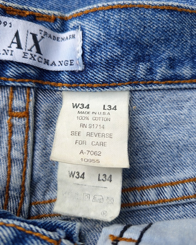Pantalón Armani Exchange Jean Hombre Talle 34 (Usado)