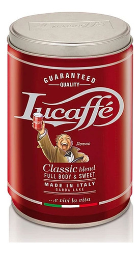 Café Lucaffe Classic - Grano Molido 250gr- Tarro Rojo
