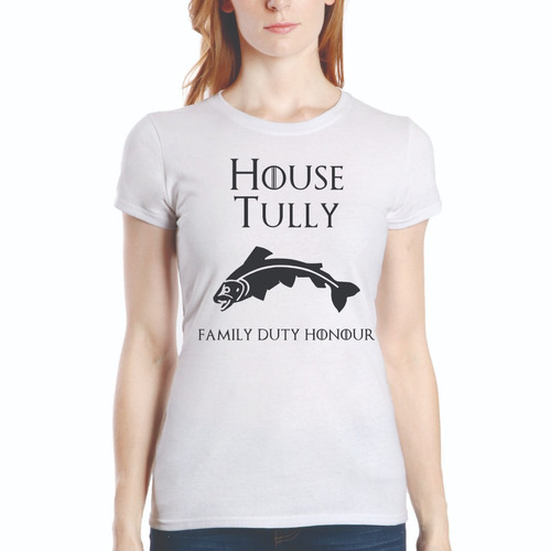 Playera Blusa Dama Blanca House  Tully Game Of Thrones 