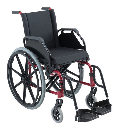 Cadeira De Rodas Ke Aço 44cm Vinho (até 120 Kg) - Ortobras