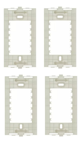 Suporte 4x2 Margirius Linha Sleek Ate 3 Modulos - Kit C/ 10