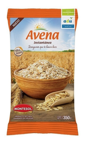 Avena Instantanea Montesol 350 Gramos - Pack X6 Unidades
