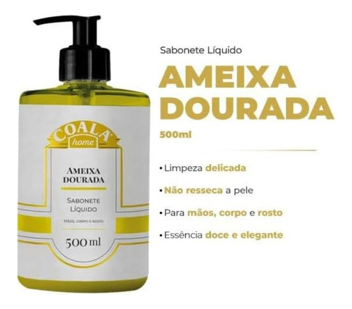 Kit 3 Sabonete 500ml Cha Branco Ameixa Dourada Flor De Cacto