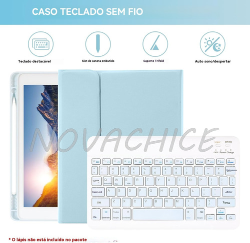 Teclado Capa Para iPad 10 11 Geração A16 10.9 11in Com Mouse