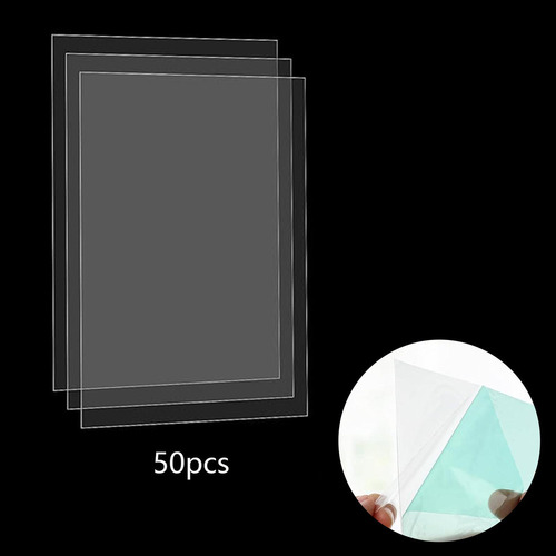 50 Uds. De Hojas De Acetato Transparente Para Plantillas De