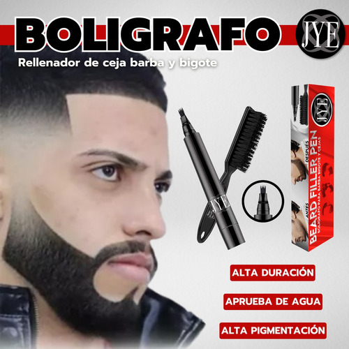 Rellenador Para Barba Bigote Y Cejas Jye Boligrafo Cepillo