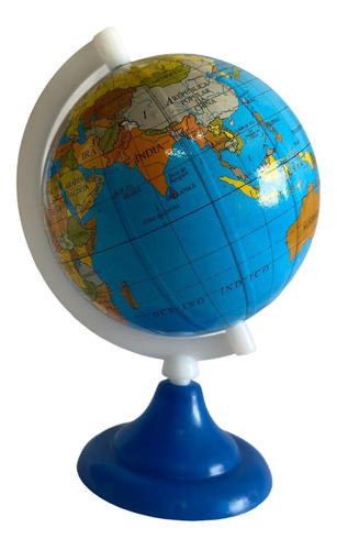 Mini Globo Terrestre Escolar 13 Cm Gira Planisferio  Mapa