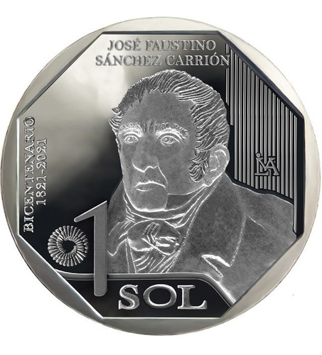 Moneda  José Faustino Sánchez Carrión Colección Bicentenario