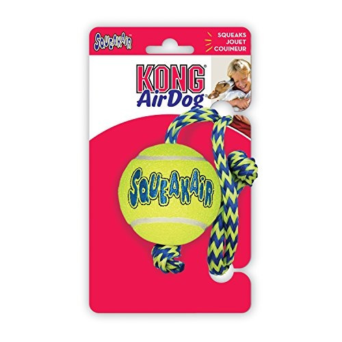 Kong Squeakair Pelota De Tenis Con Cuerda De Juguete Para Pe