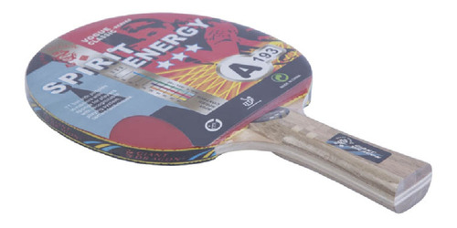 Imagen 2 de 2 de Paleta de ping pong Giant Dragon Spirit Energy negra y roja FL (Cóncavo)