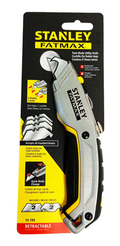 Cutter Retráctil Fatmax® Doble Cuchilla 10-789 Stanley